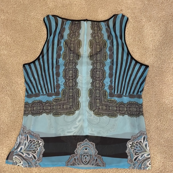a.n.a. A New Approach tank/blouse blue, black - Picture 7 of 7